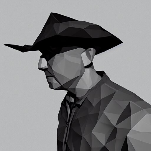 low poly cowboy 