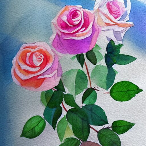 watercolor roses