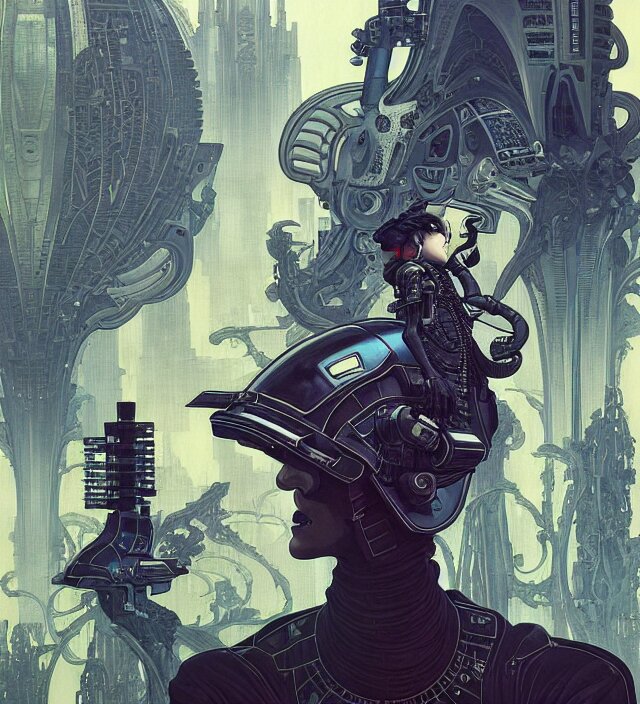 a baroque portrait of a retrofuturistic assassin in light surrounded by advanced architecture. minimalist dark wet architecture with some highly detailed science fiction details, rich colors, high contrast, black shadow level, moody dark background. trending on artstation an ultrafine hyperdetailed colorfull illustration by kim jung gi, moebius, irakli nadar, alphonse mucha, ayami kojima, amano, greg hildebrandt, syd mead and mark brooks, female, feminine, art deco, new baroque, intricate linework, colors by frank frazetta 