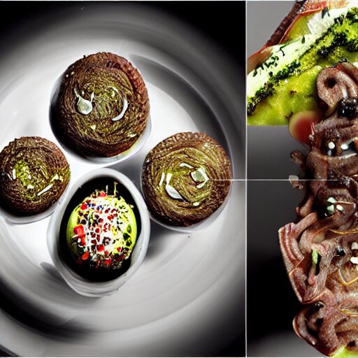 disgusting, but futuristic food, professional food photography