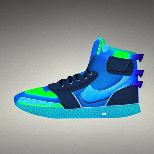  cyber sneakers designed by Tinker Hatfield, digital art