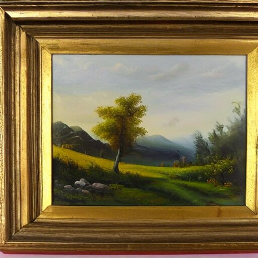 a beutiful oil painting of a landscape, landcape