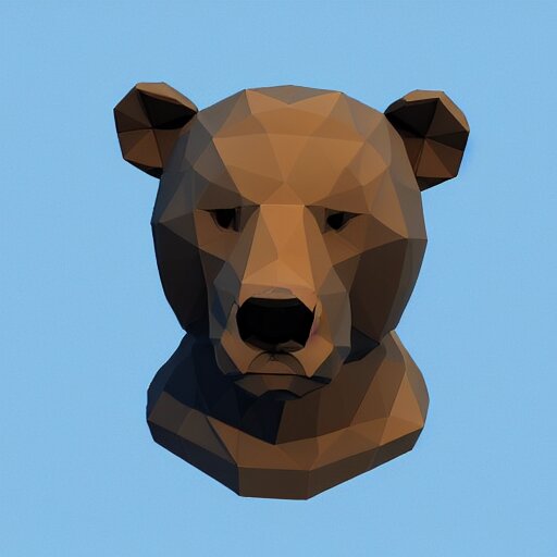 low poly bear 