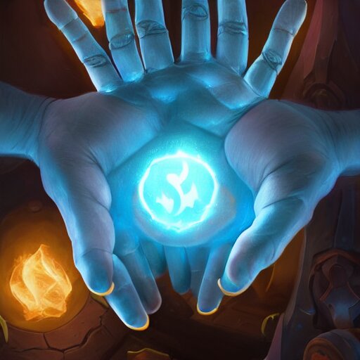 glowing hands with fingers floating, stop sign hands, fingers, fingers, fingers, fingers, fingers, hands, hands, hands, hands, glowing fingers, blue theme, bright art masterpiece artstation. 8 k, sharp high quality artwork in style of jose daniel cabrera pena and greg rutkowski, concept art by tooth wu, blizzard warcraft artwork, hearthstone card game artwork, human anatomy 