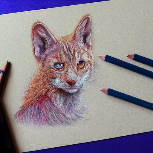 Colored Pencil Art on Paper Caran D'Ache Luminance · Creative Fabrica