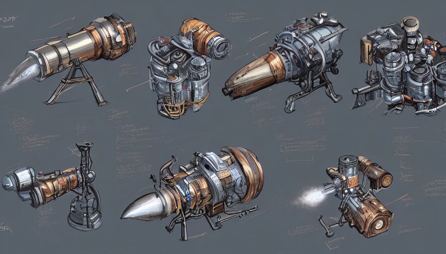 visual storytelling, concept art of rocket engines by jama jurabaev, extremely detailed, trending on artstation, high quality, brush stroke 