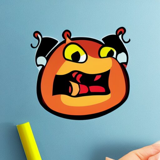 sticker illustration of angry animals 