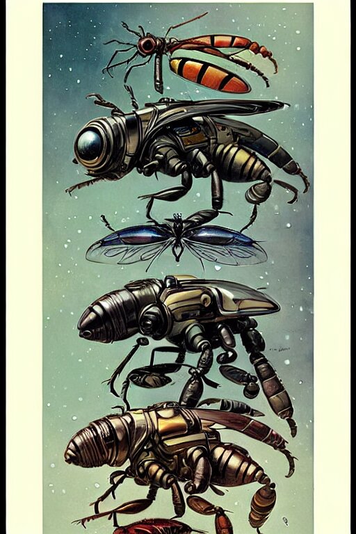 design only! ( ( ( ( ( 2 0 5 0 s retro future art insects designs borders lines decorations space machine. muted colors. ) ) ) ) ) by jean - baptiste monge!!!!!!!!!!!!!!!!!!!!!!!!!!!!!! 