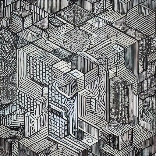 Lexica - “geometrically incomprehensible surreal order of cubes ...