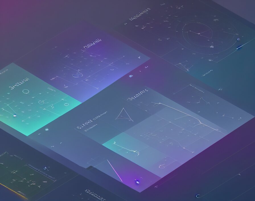 beautiful render of a futuristic canva template for viewing astrometrics, uiux by halo lab and greg rutkowski, new and noteworthy on dribbble, trending on artstation, unreal engine, 8 k hd wallpaper, kitbash, elements, adobe express, figma template, game assets, asset pack, well rendered 