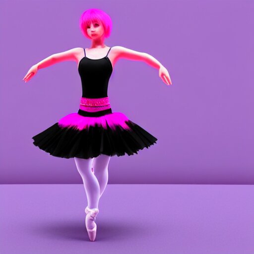 3 d jimin as a ballerina dancer wearing a pink skirt in a black themed stage, highly detailed, octane render 