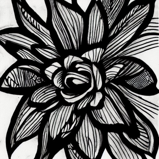 photograph of a floral tattoo, line drawing, black ink, minimalist, photo - realistic 