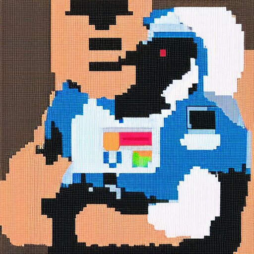 8 - bit, realistic self portrait, astronaut with a chimpanzee. 