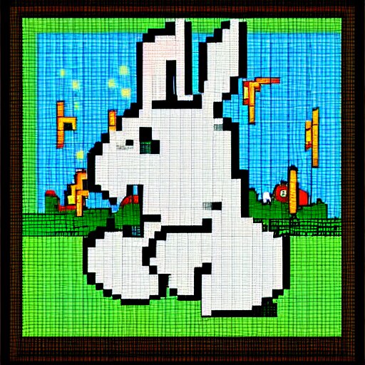 thunder bunnies, pixel art