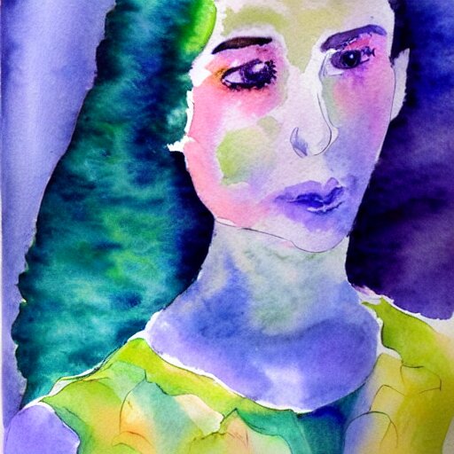 a portrait of yourself. Water colors