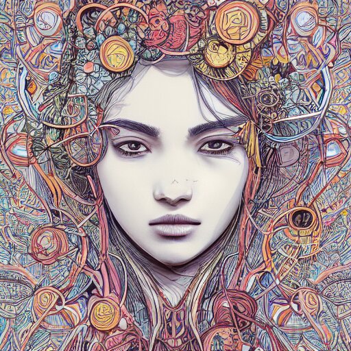 a beautiful woman made up of carrots, an ultrafine detailed illustration by james jean, intricate linework, bright colors, final fantasy, behance contest winner, vanitas, angular, altermodern, unreal engine 5 highly rendered, global illumination, radiant light, detailed and intricate environment 