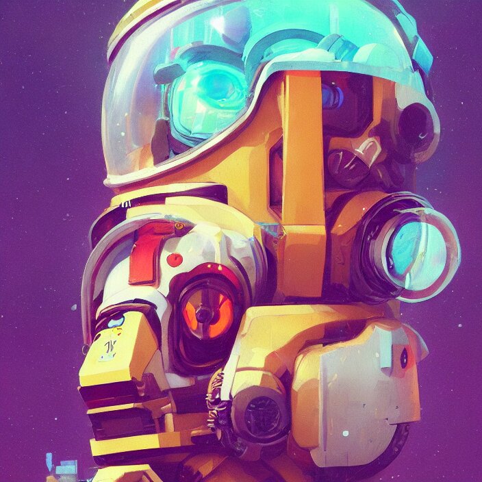 a beautiful painting of a cyberpunk astronaut by sergey kolesov and sachin teng and pascal blanche. in style of digital art. colorful comic, symmetry, hyper detailed. octane render. trending on artstation 