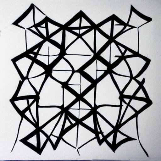 tileable symmetrical geometric drawings, ink chalk and spraypaint 