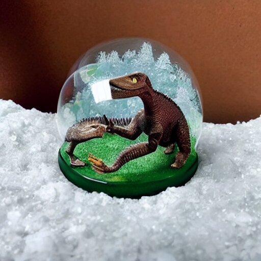 photo of a Jurassic Park themed snowglobe