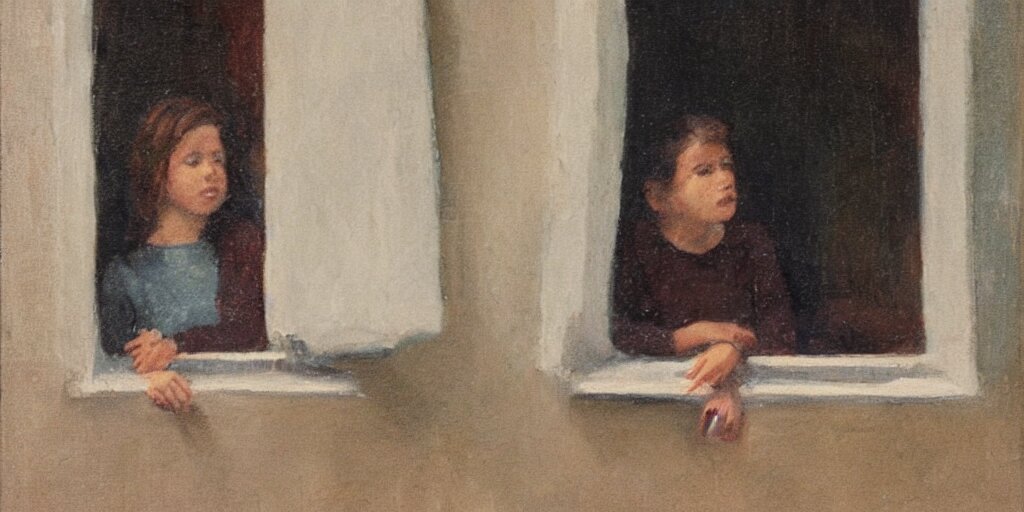 girl on a windowsill 