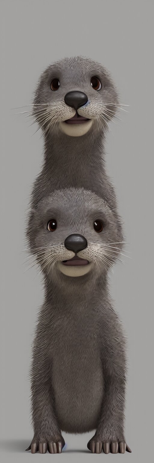 Lexica - Portrait of a very cute gray otter in the style of zootopia ...