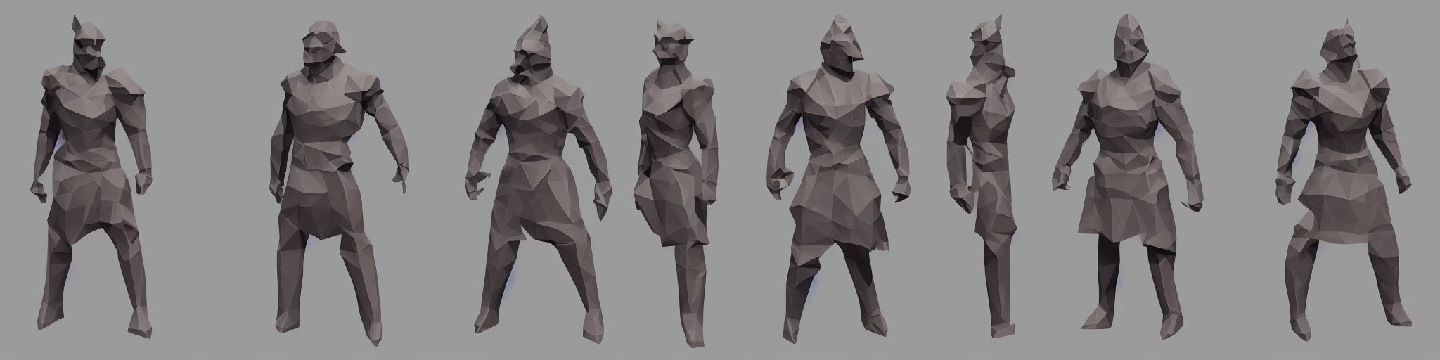 a warrior, low poly, polygon, low poly character