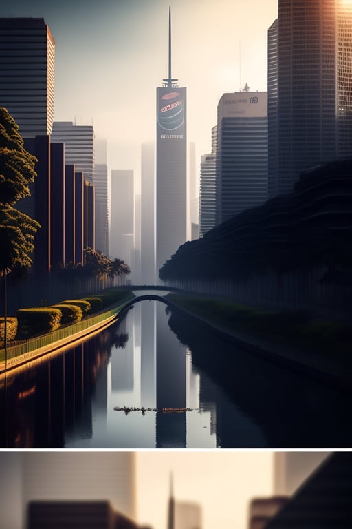 Lexica - realistic widescreen city background