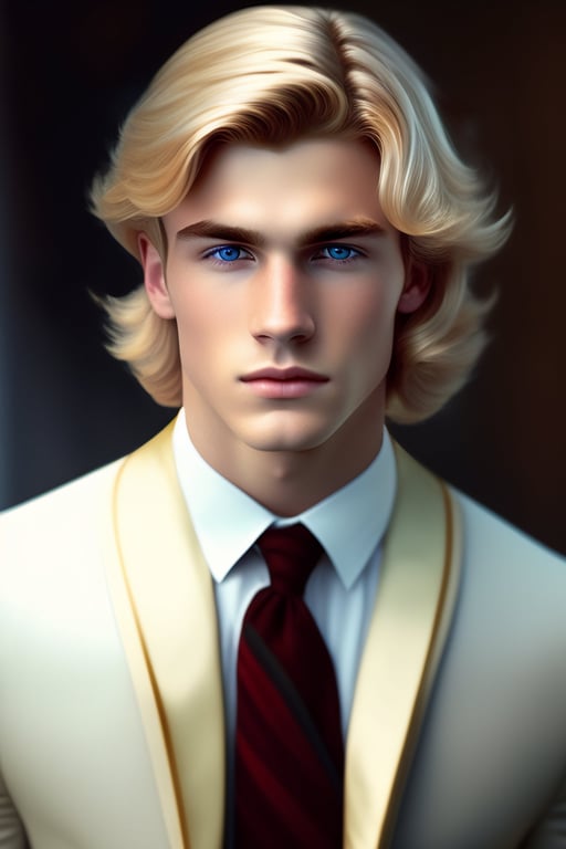 Lexica - a 1 7 year old white boy with platinum blonde hair
