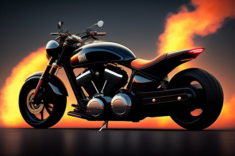 Lexica - Terminator motorcycle futurist dark style