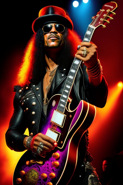 Lexica - Cool paiting from slash playing his gibson les paul