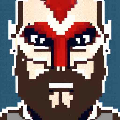 pixel art of kratos