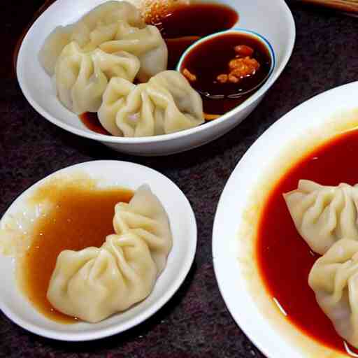 delicious dumplings with chili sauce made by hayao miyazaki!! 