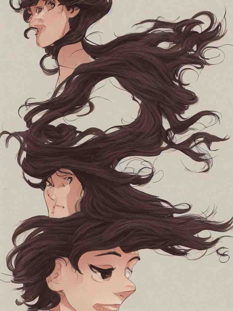 wind blown hair by disney concept artists, blunt borders, rule of thirds 