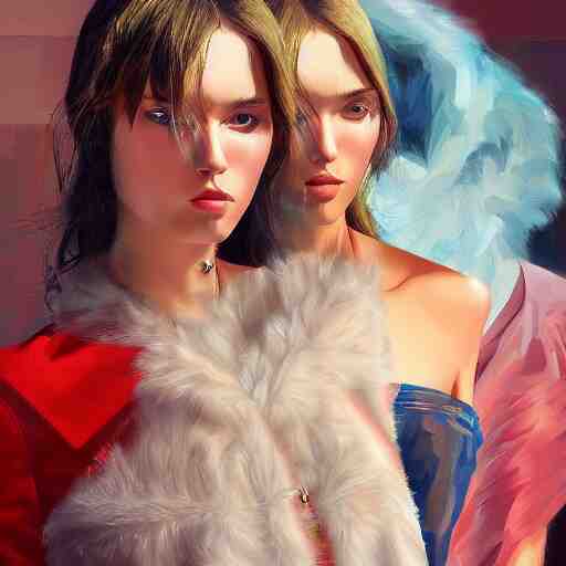 Russian fashion, gucci catwalk, oil painting, digital art, ultradetailed, artstation