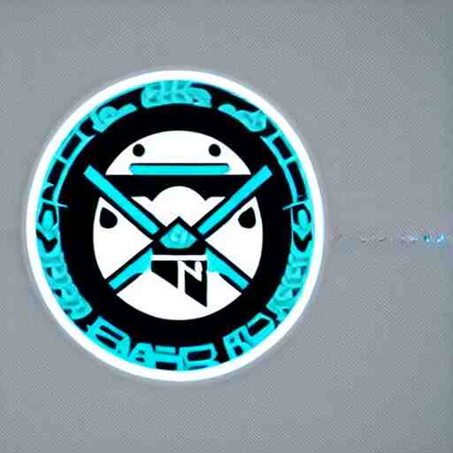 a concept art of a hacker group cloth emblem patch with the brain logo on it, circle shape, cyan color scheme, vector graphics, high quality, illustration, icon, hyperrealism, octane render, commission art 