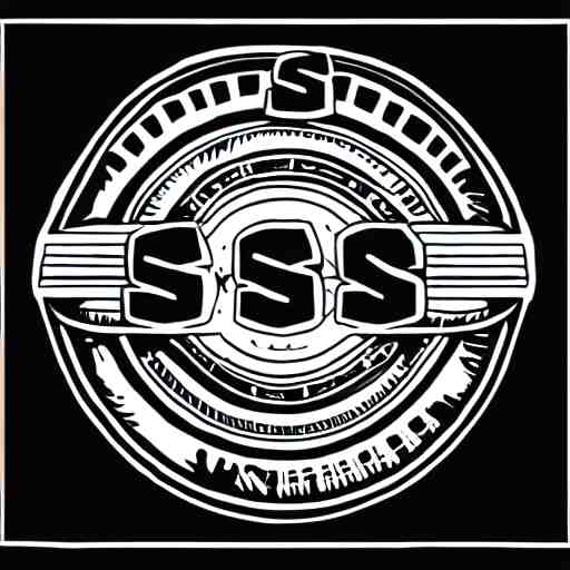 a sharpie drawing of a logo for company s. s. 