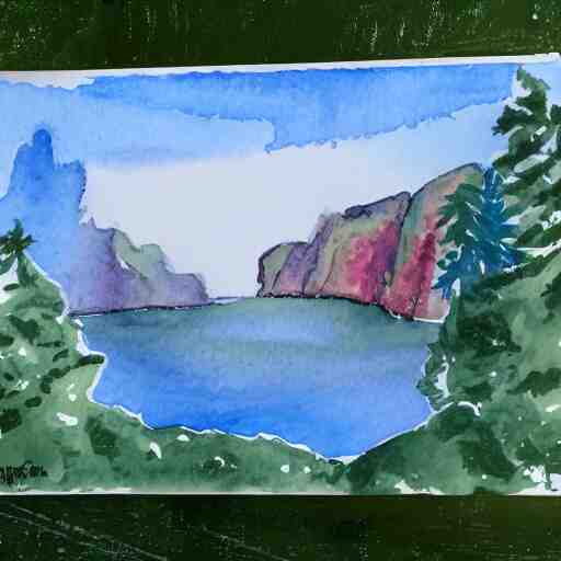 water color of a national park 