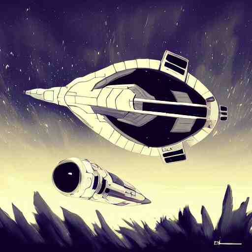 spaceship in the style of fiona staples 