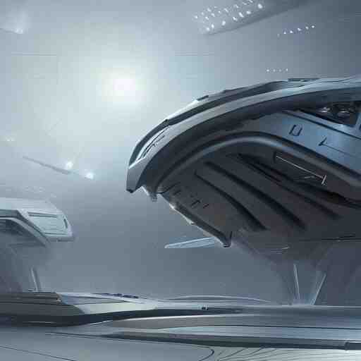render of huge futuristic spaceship in the shape of a chisel, by Paul Chadeisson, highly detailed, scifi, digital painting, artstation, concept art, smooth, sharp foccus ilustration, Artstation HQ