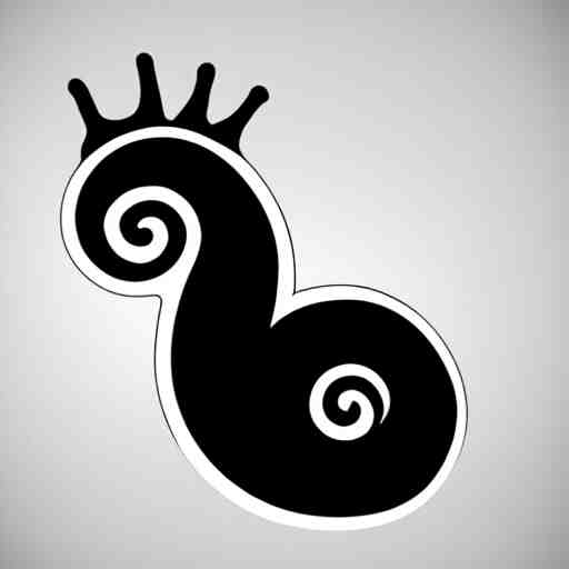 a snail vector logo in color scheme black and blue