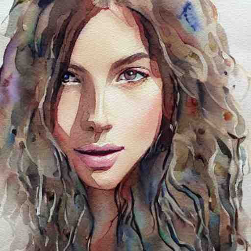 watercolor art on paper, leo girl portrait, highly detailed, artstation, masterpiece, award - winning 