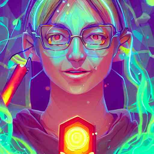 skill magic geek inside matrix deepdream radiating a glowing aura stuff loot legends stylized digital illustration video game icon artstation lois van baarle, ilya kuvshinov, rossdraws, 