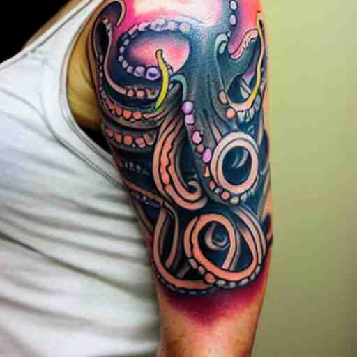 surreal octopus tattoo 