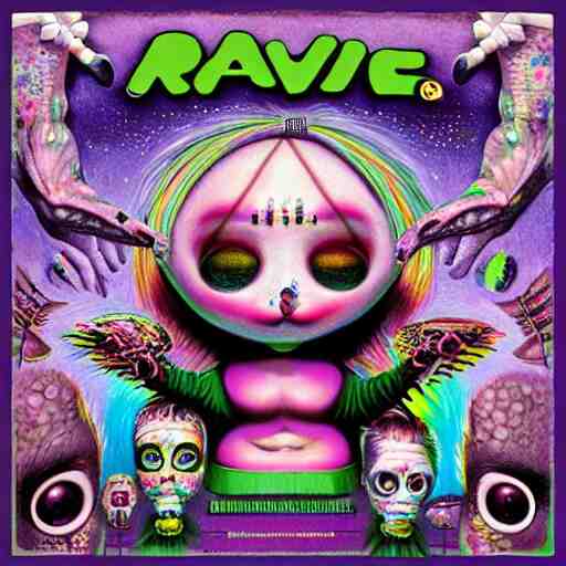 rave cd compilation, by mark ryden, hd, hyper detailed, 4 k 