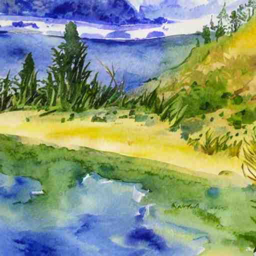 water color of a national park 