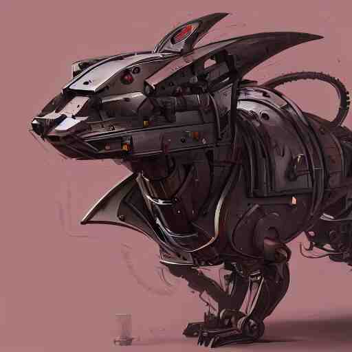 a mechanical robotic fox by viktor antonov, dishonored, concept art, intricate, detailed, dramatic, artstation, colorful 