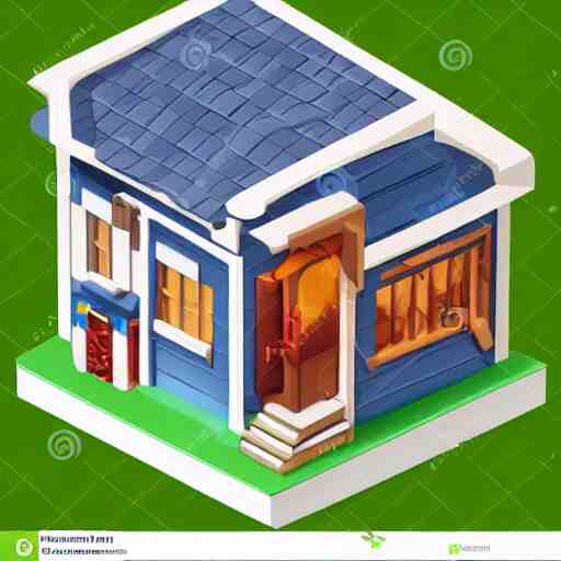 cute isometric house 