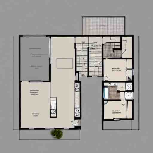 floor plan to a modern loft 