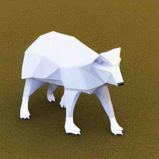 cute 3 d low - polygon render of a forest animal, smooth white background, soft focus, centered 