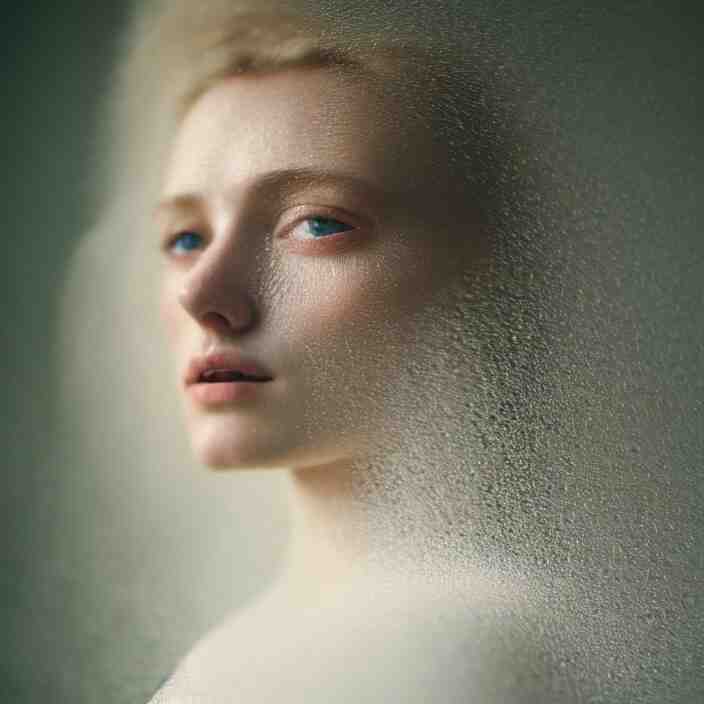 Kodak Portra 400, 8K,ARTSTATION, Caroline Gariba, soft light, volumetric lighting, highly detailed, britt marling style 3/4 ,  extreme Close-up portrait photography of a beautiful woman how pre-Raphaelites, the face emerges from Pamukkale, thermal waters flowing down white travertine terraces ,and hair are intricate with highly detailed realistic beautiful flowers , Realistic, Refined, Highly Detailed, interstellar outdoor soft pastel lighting colors scheme, outdoor fine art photography, Hyper realistic, photo realistic